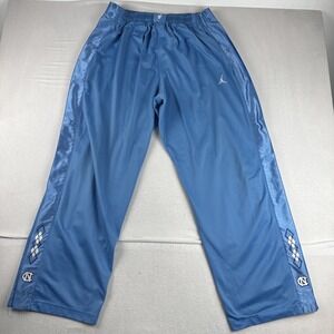 Jumpman Jordan UNC Chapel Hill Mens Warm Up Track Pants Side Buttons XL Logo